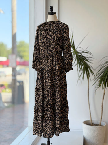 The Great The Windchime Dress in Navy Crescent Floral, 0