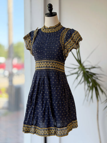 Sea NY NWT Arlita Flutter Tunic Dress in Navy, XXSmall