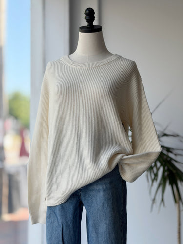 White + Warren NWT Cotton Side Button Sweater, Medium