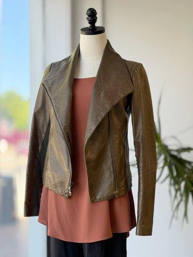 Vince AS IS Leather Moto Jacket, XSmall