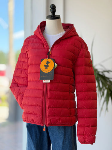 Save The Duck NWT Giga Puff Jacket in Red, 3/Large