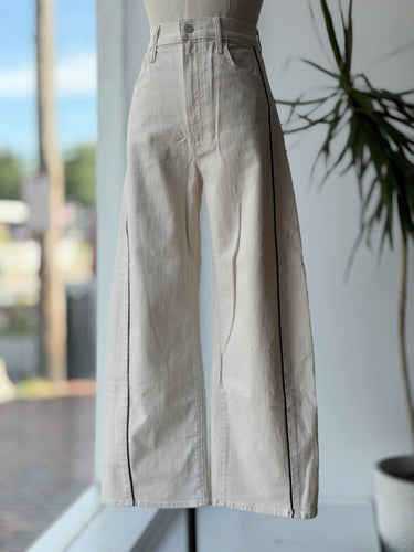 Mother Lil Half Pipe Cream Jeans, 27