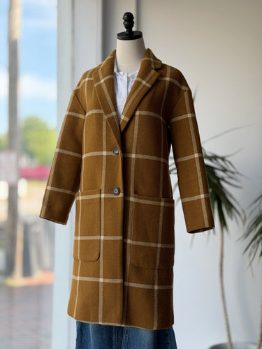 Madewell Windowpane Elmcourt Coat in Insuluxe Fabric, XXSmall