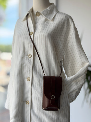 Immodest Cotton NEW Mini Sling Bag in Brown - retail 230