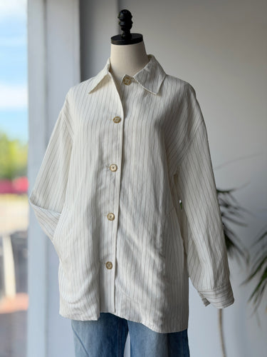 Wilfred NWT Pinstripe Shirt Jacket, 0