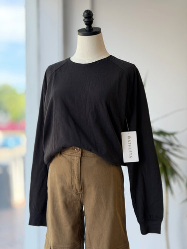 Athleta NWT Airy Cotton Terry Crew Sweatshirt, Small