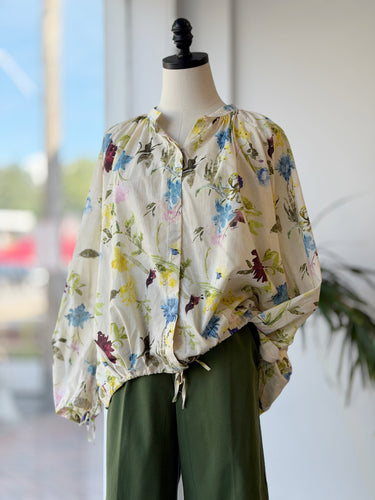 Zara NWT Watercolor Floral Top, XSmall