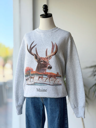 Maine Deer Sweatshirt, Small