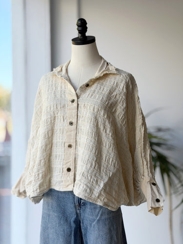 Annother Archive Natural Woven Top, S/M
