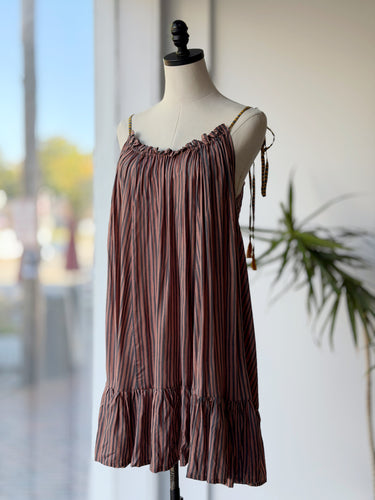 Natalie Martin NWT Jerusha Dress in Striped Clay - retail 288, XSmall