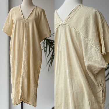 Zara Butter Linen Tunic Dress, Medium