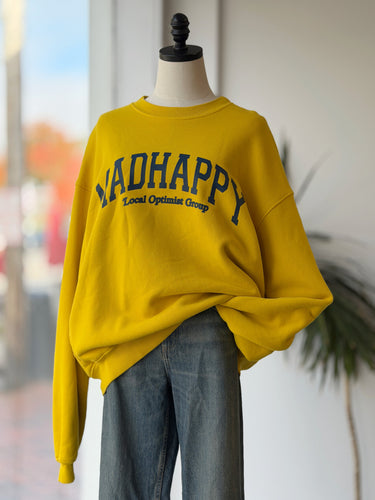 Madhappy Yellow Local Optimist Sweatshirt, Small