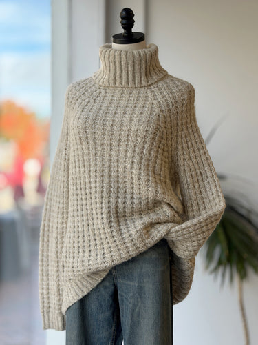 Tibi Oat Cable Knit Sweater, Small