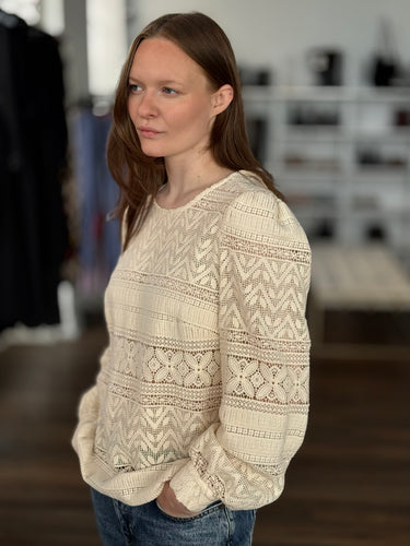 Sezane Cream Philoe Blouse, Large
