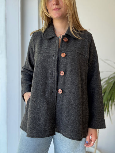 Product Think Tank Boiled Wool Swing Jacket in Charcoal, Medium