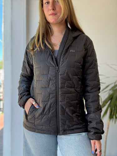Helly Hansen Black Puff Jacket, Large