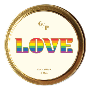 Love Pride Just Because 4 oz. Candle Tin