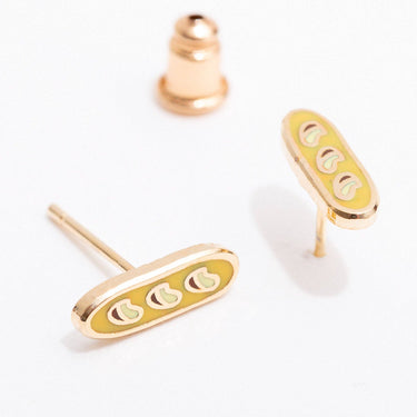 Baguette Enamel Stud Earrings