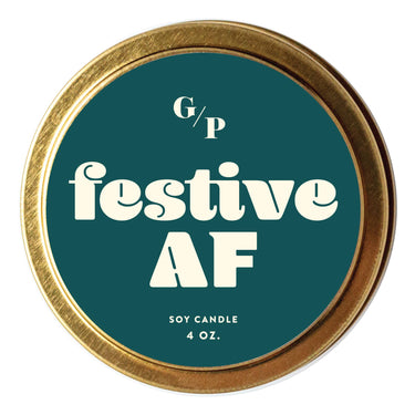 Festive AF Just Because 4 oz. Candle Tin