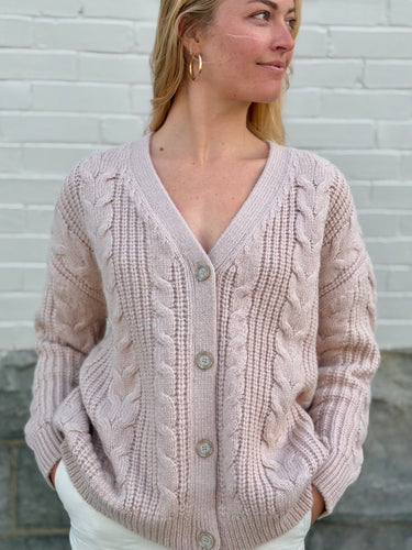 Jenni Kayne NWT Cable Cocoon Cardigan in Blush, XSmall