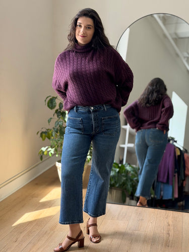 Reformation Alyssa Patch Pocket Wide Leg Jeans, 31