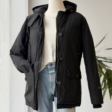 Woolrich Arctic Parka in Ramar Cloth Down Coat in Black, XSmall