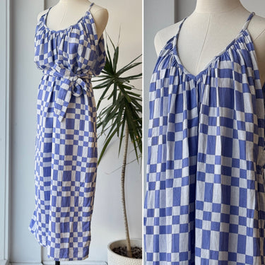 Mara Hoffman Sydney Dress in Blue & White 100% Cotton, Small