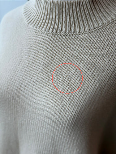 Misha & Puff AS IS Cream Mock  Neck Tunic Sweater, XS/S