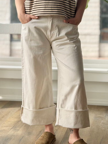 Dissh Ivory Wide Leg Jeans, 10