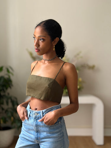 Opening Ceremony Green Mega Cropped Tank, 0