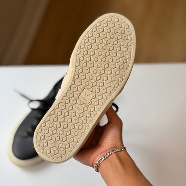 Veja Black Leather Sneakers, W 10