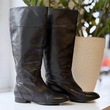 J.Crew Black Tall Riding Boots, 7