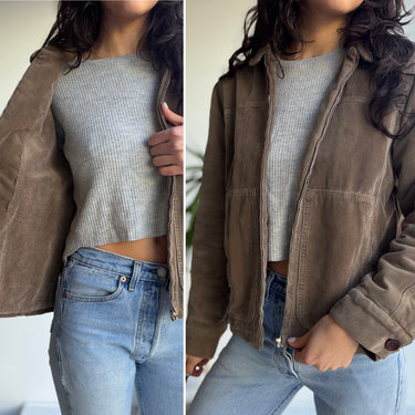 Olderbrother Corduroy Zip Fuzzy Lined Bomber Jacket, XSmall