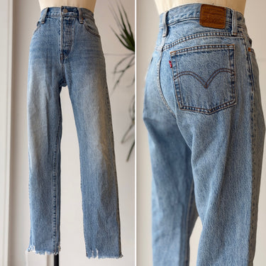 Levi's Premium Raw Hem Wedgie Light Wash Jeans, 28