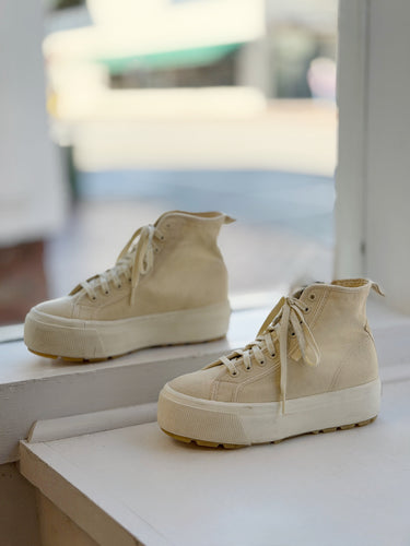 Superga Platform High Top Sneakers, 39