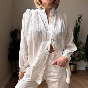 Anaak Linen Pleated Shoulder Overshirt, 0