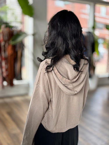 Stitches & Stripes NWT Striped Knit Hoodie, Medium