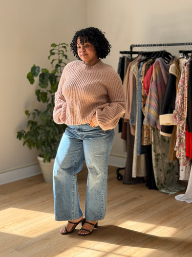 Doen Rose Alpaca Blend Knit Sweater- as is, Large