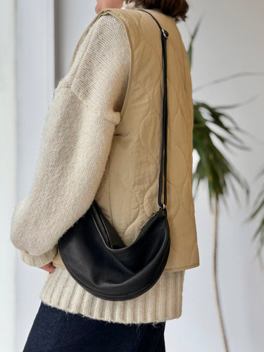 Rough & Tumble Large Luna Bag in Nero