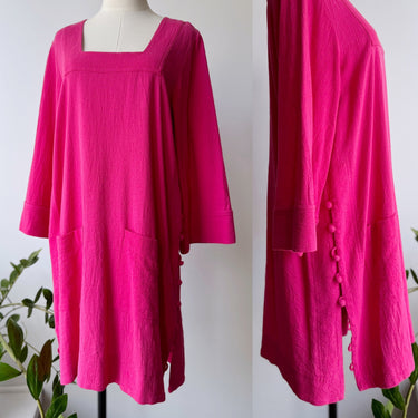 Apiece Apart Hot Pink Square Neck Dress, 8