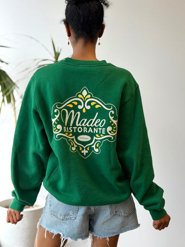 Madhappy x Madeo Ristorante Green Crewneck Sweatshirt, Small