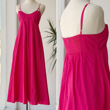 La Ligne Hot Pink Midi Dress, Small