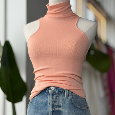 Free People Intimately Peach Turtleneck Tank, S/M