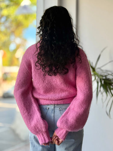 Samsoe Samsoe Abby Pink Oversized Sweater, Medium
