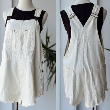 The Great AS IS Ecru Short Overalls - couple marks, 2/Medium