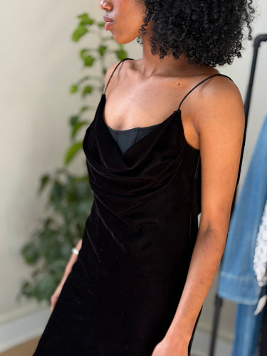 Dion Lee Black Velvet Mini Dress, 2