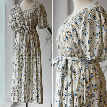 The Great Moonstone Belted Tiered Floral Dress, 3 / Large