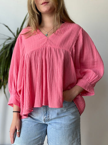 Anaak Pink Gauzy Blouse, Small