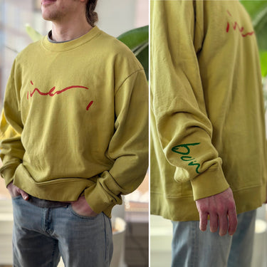 Ochre Graphic Sweater, Men's XLarge