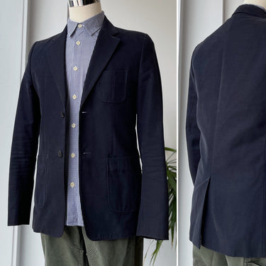 APC  Brushed Cotton Navy Jacket Fully Lined, Mens 38